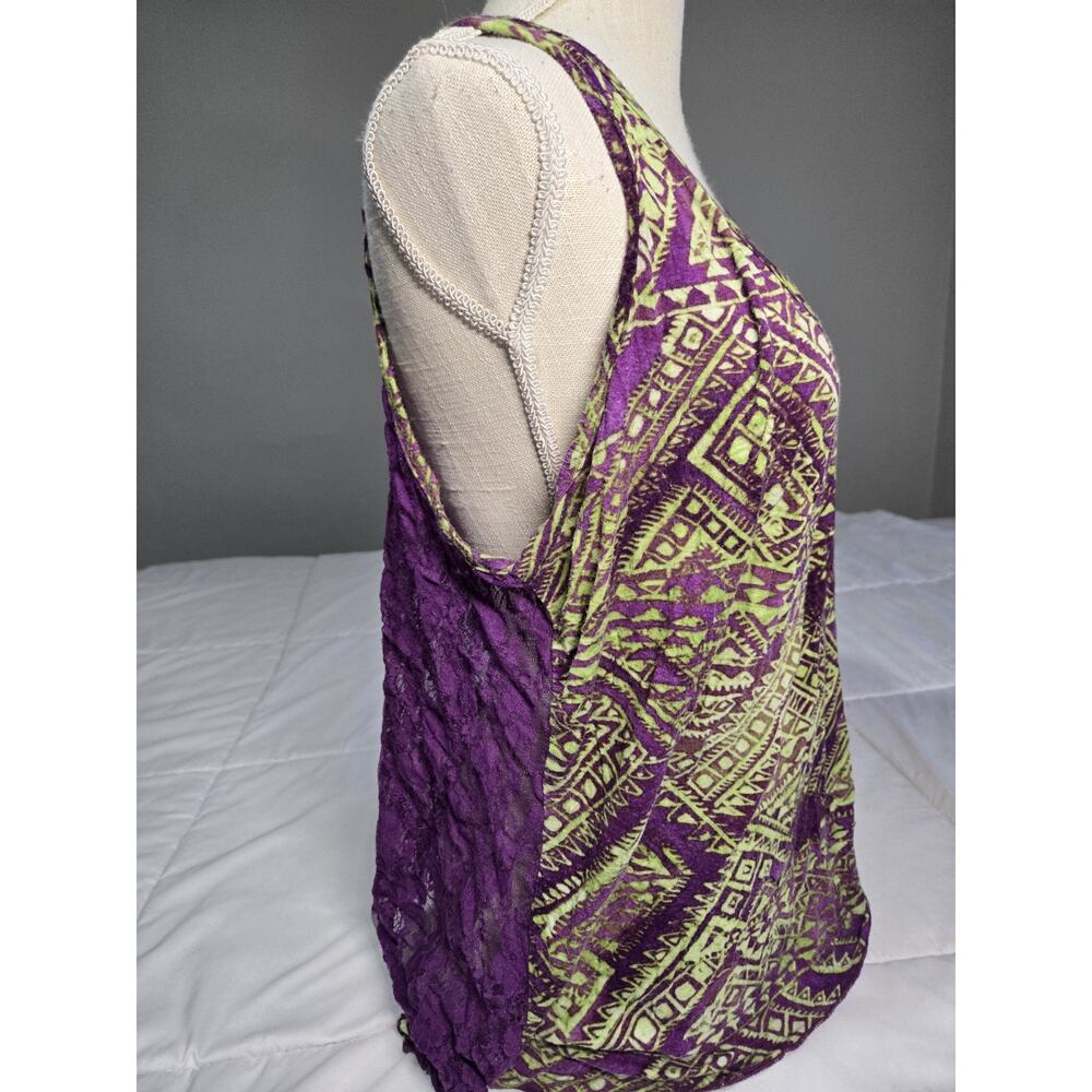 Lots Indie Top 3X Lace Purple Whimsigoth Boho Southwester Top Casual USA Made